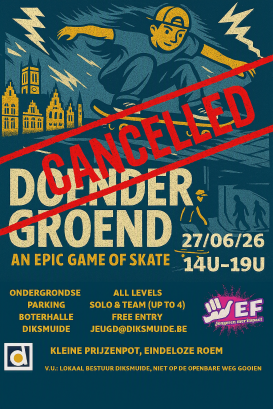 Affiche van het event doendergroend met cancelled