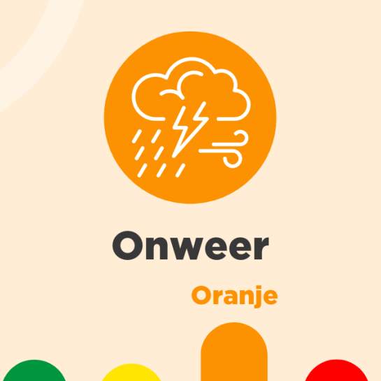 code oranje voor onweer